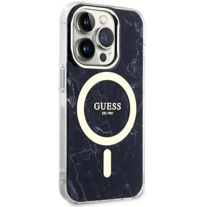 Guess GUHMP14LPCUMAK iPhone 14 Pro 6.1" black/black hardcase Marble MagSafe_3