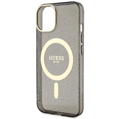 Guess GUHMP14MHCMCGK iPhone 14 Plus 6.7" black/black hardcase Glitter Gold MagSafe_5