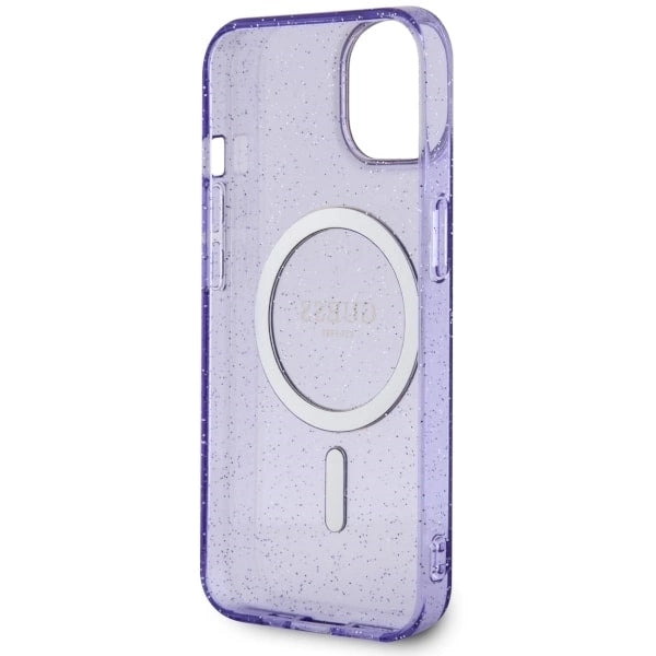 Guess GUHMP14MHCMCGU iPhone 14 Plus 6.7" purple/purple hardcase Glitter Gold MagSafe_6