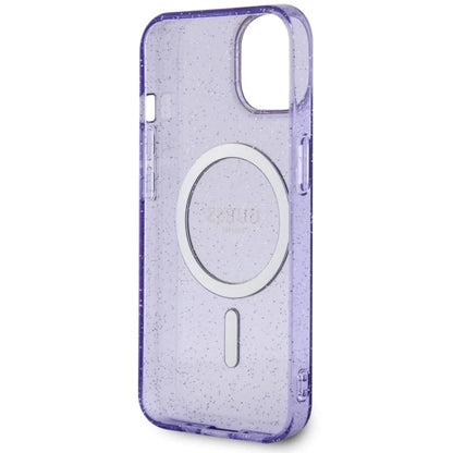 Guess GUHMP14MHCMCGU iPhone 14 Plus 6.7" purple/purple hardcase Glitter Gold MagSafe_6