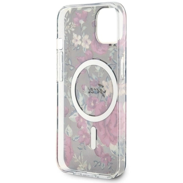 Guess Flower MagSafe case for iPhone 14 - green_6