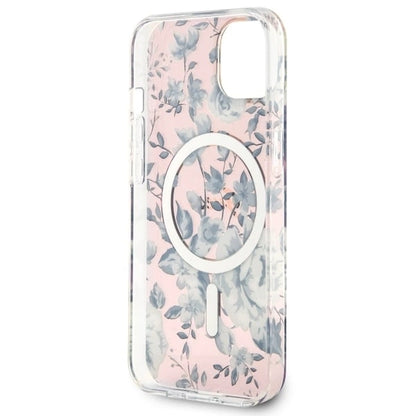Guess Flower MagSafe case for iPhone 14 - pink_6
