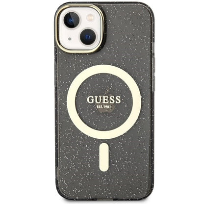 Guess Glitter Gold MagSafe case for iPhone 14 - black_2