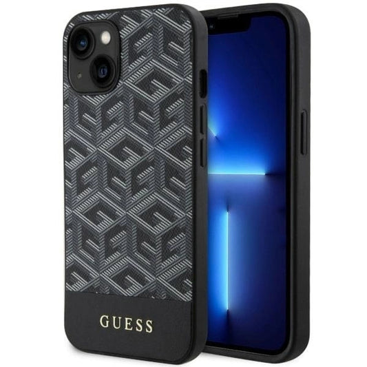 Guess GUHMP14SHGCFSEK iPhone 14 6.1&quot; black/black hardcase GCube Stripes MagSafe_0