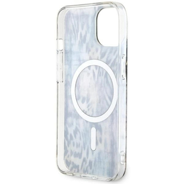 Guess Leopard MagSafe case for iPhone 14 - blue_6