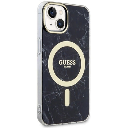 Guess GUHMP14SPCUMAK iPhone 14 6.1" black/black hardcase Marble MagSafe_3