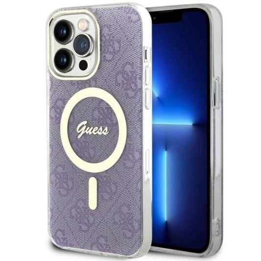 Guess GUHMP14XH4STU iPhone 14 Pro Max 6.7" purple/purple hardcase 4G MagSafe_0