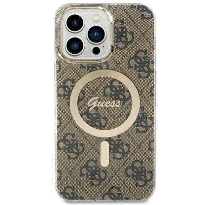 Guess GUHMP14XH4STW iPhone 14 Pro Max 6.7" brown/brown hardcase 4G MagSafe_1