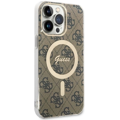 Guess GUHMP14XH4STW iPhone 14 Pro Max 6.7" brown/brown hardcase 4G MagSafe_2
