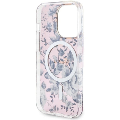 Guess GUHMP14XHCFWSP iPhone 14 Pro Max 6.7" pink/pink hardcase Flower MagSafe_6