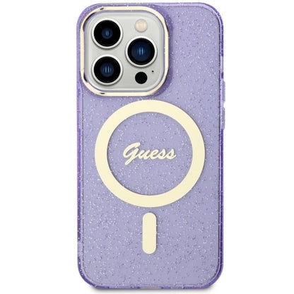Guess GUHMP14XHCMCGU iPhone 14 Pro Max 6.7" purple/purple hardcase Glitter Gold MagSafe_2