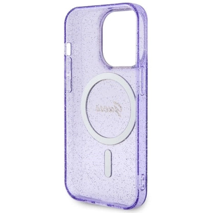 Guess GUHMP14XHCMCGU iPhone 14 Pro Max 6.7" purple/purple hardcase Glitter Gold MagSafe_6