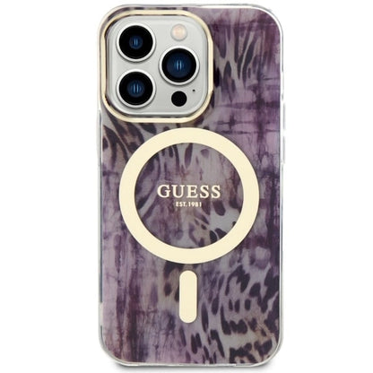 Guess GUHMP14XHLEOPWP iPhone 14 Pro Max 6.7&quot; pink/pink hardcase Leopard MagSafe_2