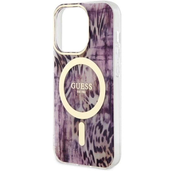 Guess GUHMP14XHLEOPWP iPhone 14 Pro Max 6.7&quot; pink/pink hardcase Leopard MagSafe_5