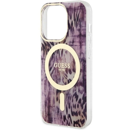 Guess GUHMP14XHLEOPWP iPhone 14 Pro Max 6.7&quot; pink/pink hardcase Leopard MagSafe_5