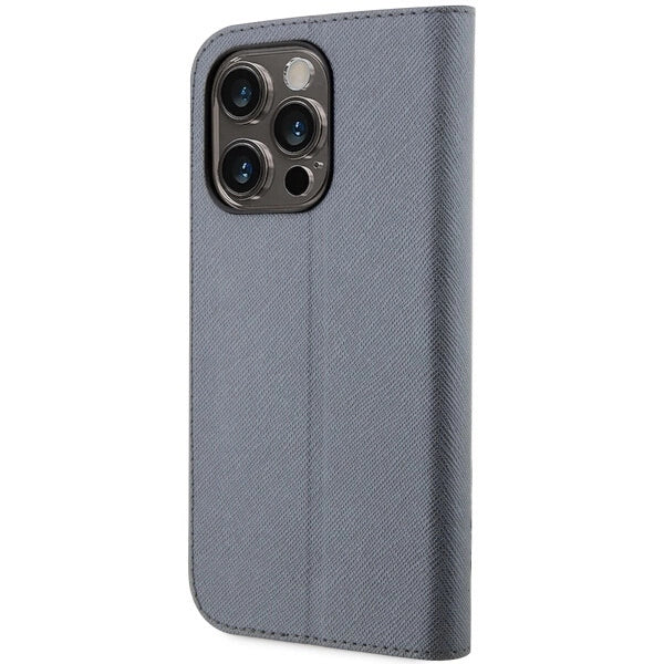 Karl Lagerfeld KLBKP14LSANKCPG iPhone 14 Pro 6.1" bookcase silver/silver Saffiano Karl & Choupette_1