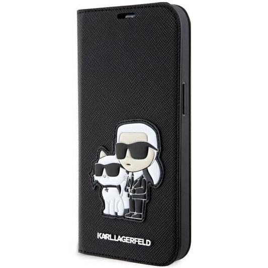 Karl Lagerfeld KLBKP14LSANKCPK iPhone 14 Pro 6.1" bookcase black/black Saffiano Karl & Choupette_0