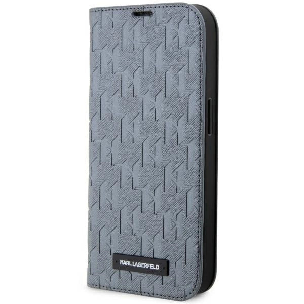 Karl Lagerfeld KLBKP14XSAKLHPG iPhone 14 Pro Max 6.7" bookcase silver/silver Saffiano Monogram_0
