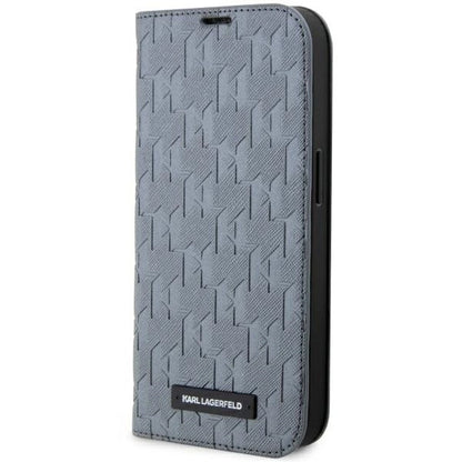 Karl Lagerfeld KLBKP14XSAKLHPG iPhone 14 Pro Max 6.7" bookcase silver/silver Saffiano Monogram_0