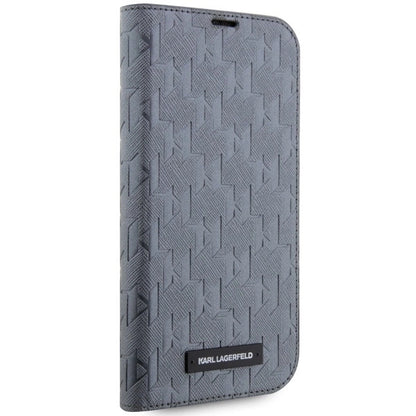 Karl Lagerfeld KLBKP14XSAKLHPG iPhone 14 Pro Max 6.7" bookcase silver/silver Saffiano Monogram_4