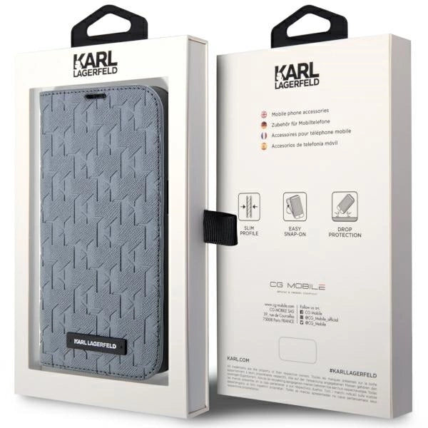 Karl Lagerfeld KLBKP14XSAKLHPG iPhone 14 Pro Max 6.7" bookcase silver/silver Saffiano Monogram_6