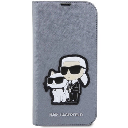 Karl Lagerfeld KLBKP14XSANKCPG iPhone 14 Pro Max 6.7" bookcase silver/silver Saffiano Karl &amp; Choupette_2