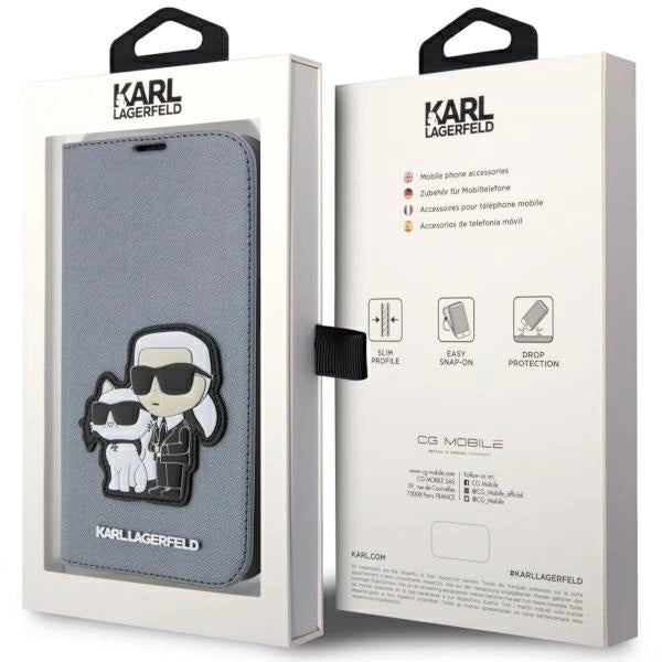 Karl Lagerfeld KLBKP14XSANKCPG iPhone 14 Pro Max 6.7" bookcase silver/silver Saffiano Karl &amp; Choupette_6