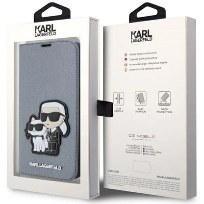 Karl Lagerfeld KLBKP14XSANKCPG iPhone 14 Pro Max 6.7" bookcase silver/silver Saffiano Karl &amp; Choupette_6