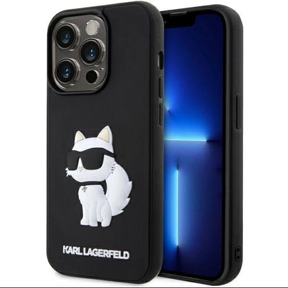 Karl Lagerfeld KLHCP14L3DRKHNK iPhone 14 Pro 6.1" black/black hardcase Rubber Choupette 3D_0