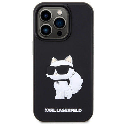 Karl Lagerfeld KLHCP14L3DRKHNK iPhone 14 Pro 6.1" black/black hardcase Rubber Choupette 3D_2