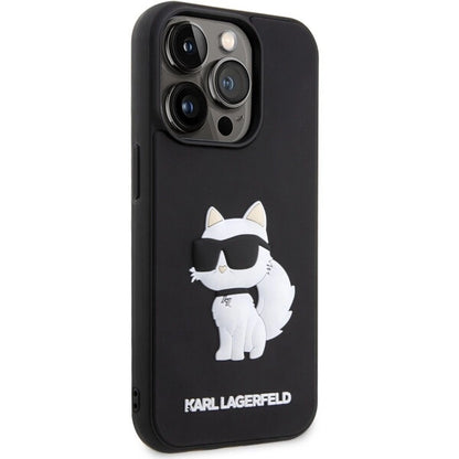 Karl Lagerfeld KLHCP14L3DRKHNK iPhone 14 Pro 6.1" black/black hardcase Rubber Choupette 3D_3