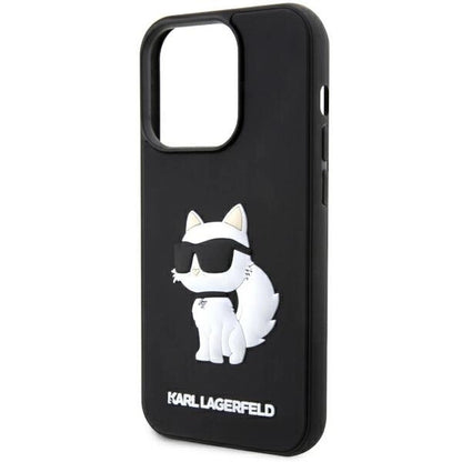 Karl Lagerfeld KLHCP14L3DRKHNK iPhone 14 Pro 6.1" black/black hardcase Rubber Choupette 3D_5