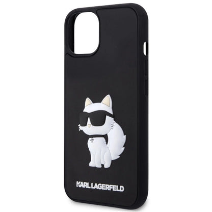Karl Lagerfeld KLHCP14S3DRKHNK iPhone 14 6.1&quot; black/black hardcase Rubber Choupette 3D_5