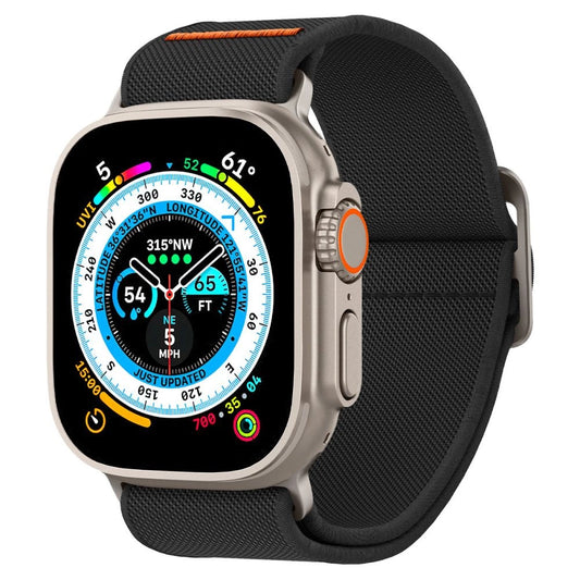 Spigen Fit Lite Ultra Strap for Apple Watch 4/5/6/7/8/9/SE/Ultra (42/44/45/49 mm) - Black_0