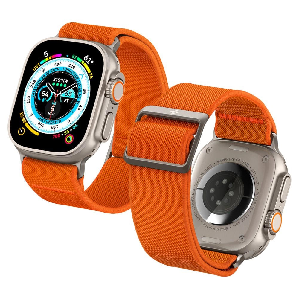 Spigen Fit Lite Ultra Strap for Apple Watch 4 / 5 / 6 / 7 / 8 / SE / Ultra (42/44/45/49 mm) - Orange_9