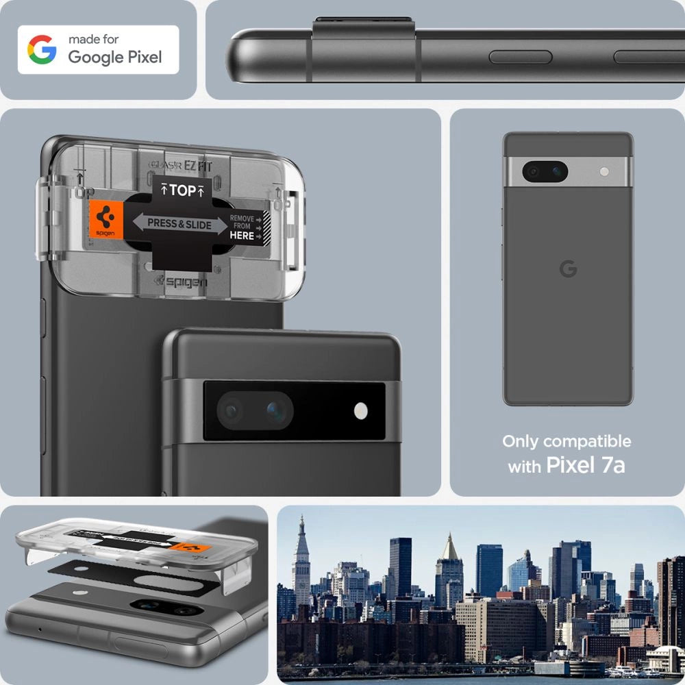 Spigen Glas.tR EZ Fit Optik Camera Protector for Google Pixel 7A - Black 2 pcs._11
