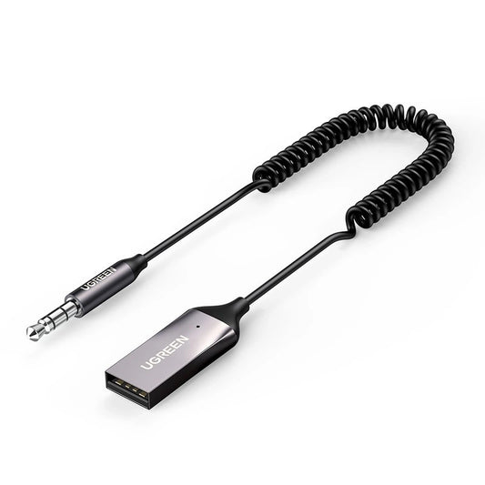 Ugreen Bluetooth 5.3 audio receiver USB cable audio adapter AUX jack black (70601 CM309)_0