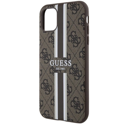 Guess GUHMN61P4RPSW iPhone 11 / Xr brown/brown hardcase 4G Printed Stripes MagSafe_5