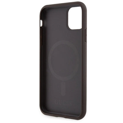 Guess GUHMN61P4RPSW iPhone 11 / Xr brown/brown hardcase 4G Printed Stripes MagSafe_6
