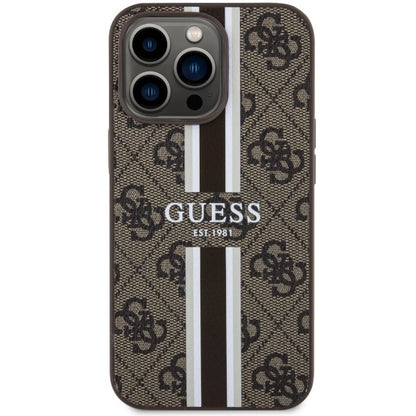 Guess GUHMP13LP4RPSW iPhone 13 Pro / 13 6.1&quot; brown/brown hardcase 4G Printed Stripes MagSafe_2