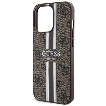 Guess GUHMP13LP4RPSW iPhone 13 Pro / 13 6.1&quot; brown/brown hardcase 4G Printed Stripes MagSafe_5