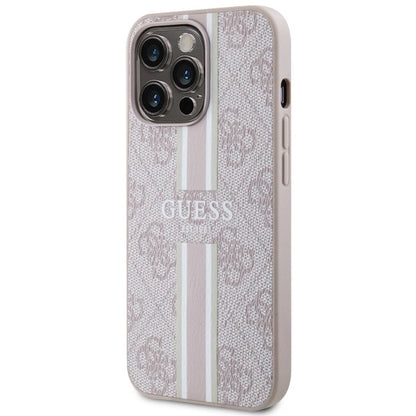 Guess GUHMP13XP4RPSP iPhone 13 Pro Max 6.7" pink/pink hardcase 4G Printed Stripes MagSafe_1