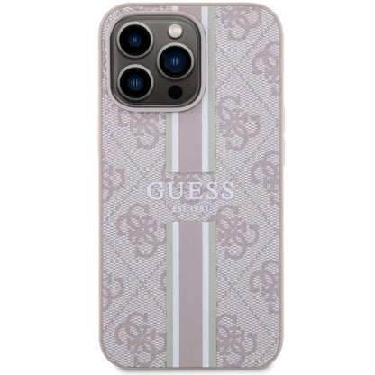 Guess GUHMP13XP4RPSP iPhone 13 Pro Max 6.7" pink/pink hardcase 4G Printed Stripes MagSafe_2