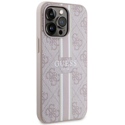Guess GUHMP13XP4RPSP iPhone 13 Pro Max 6.7" pink/pink hardcase 4G Printed Stripes MagSafe_3