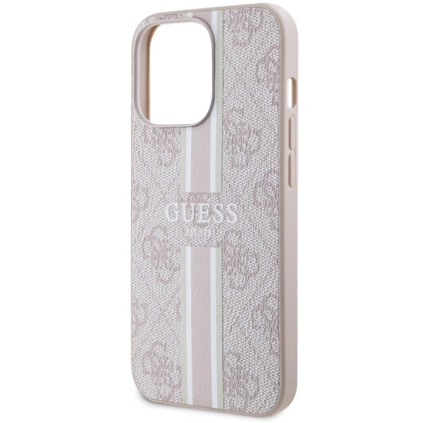 Guess GUHMP13XP4RPSP iPhone 13 Pro Max 6.7" pink/pink hardcase 4G Printed Stripes MagSafe_5