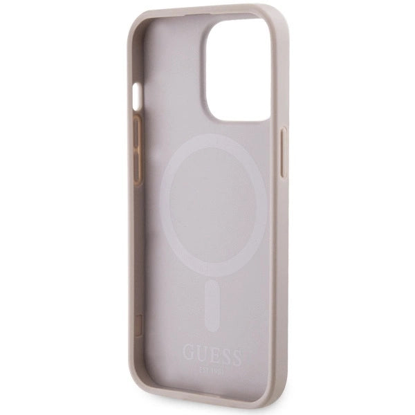 Guess GUHMP13XP4RPSP iPhone 13 Pro Max 6.7" pink/pink hardcase 4G Printed Stripes MagSafe_6