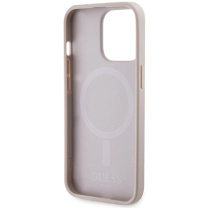 Guess GUHMP13XP4RPSP iPhone 13 Pro Max 6.7" pink/pink hardcase 4G Printed Stripes MagSafe_6