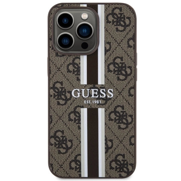 Guess GUHMP13XP4RPSW iPhone 13 Pro Max 6.7" brown/brown hardcase 4G Printed Stripes MagSafe_2