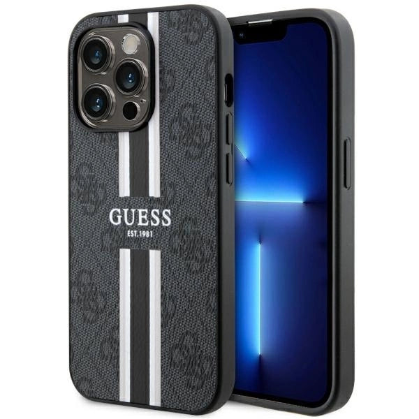 Guess GUHMP14LP4RPSK iPhone 14 Pro 6.1" black/black hardcase 4G Printed Stripes MagSafe_0