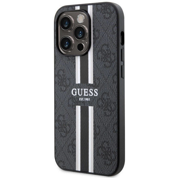 Guess GUHMP14LP4RPSK iPhone 14 Pro 6.1" black/black hardcase 4G Printed Stripes MagSafe_1